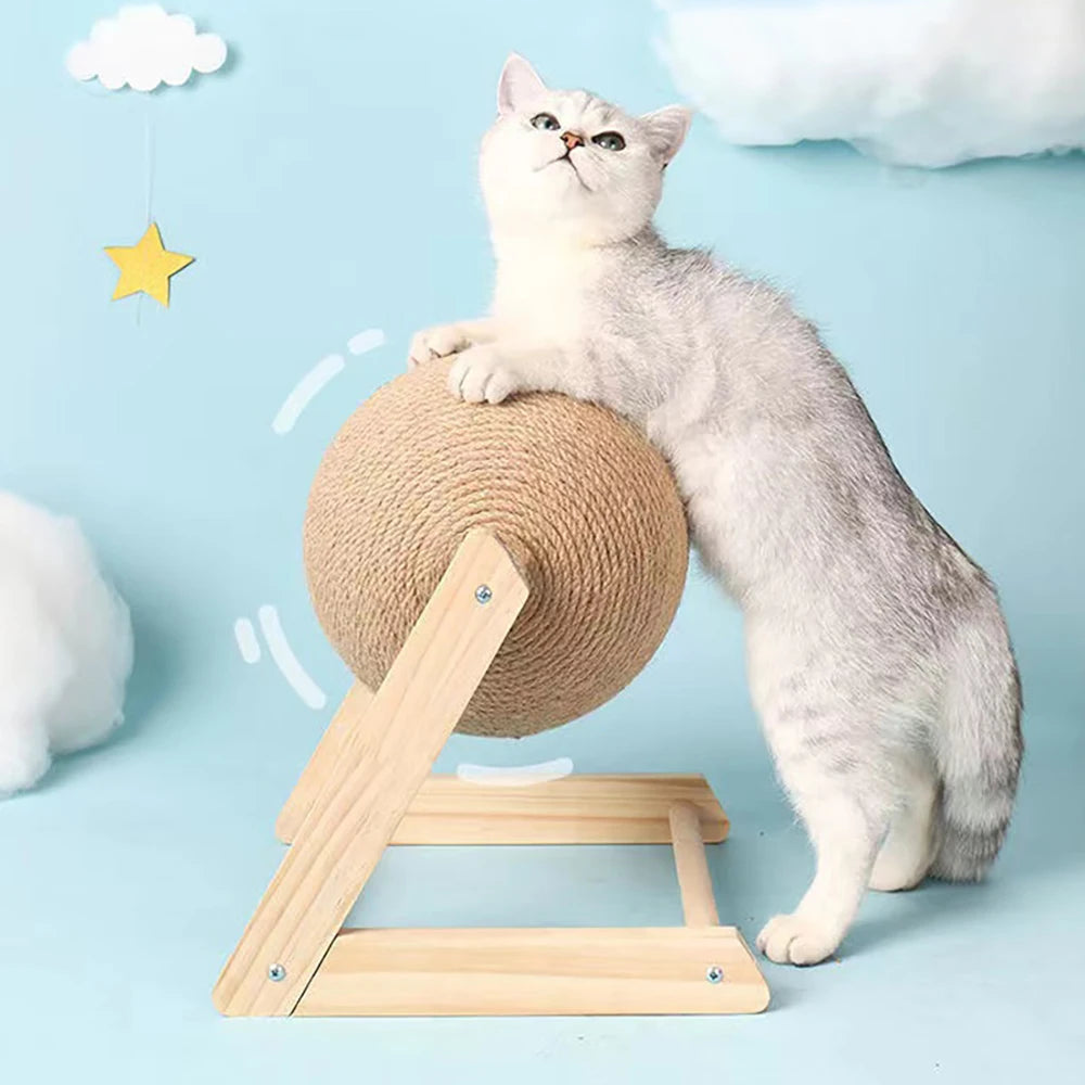 Cat Scratching & Spinning Ball Toy