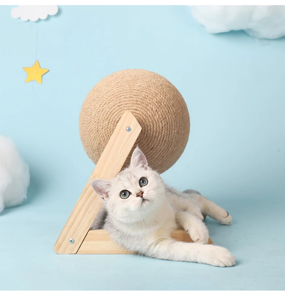 Cat Scratching & Spinning Ball Toy