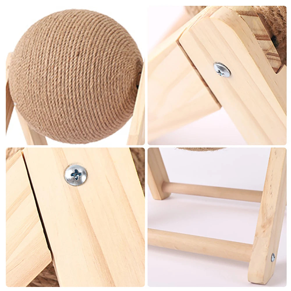 Cat Scratching & Spinning Ball Toy
