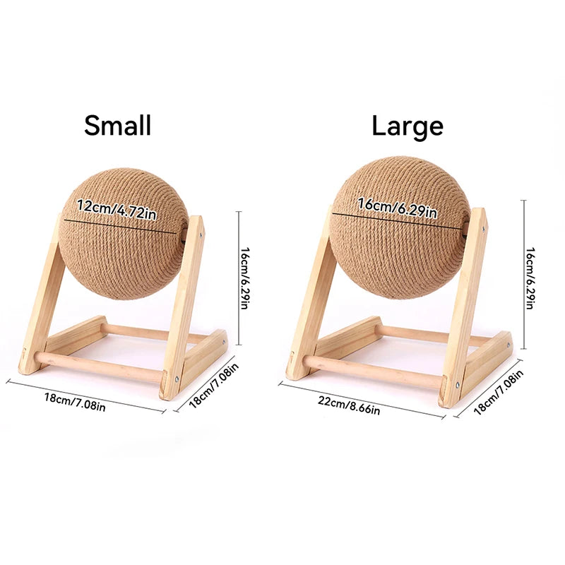 Cat Scratching & Spinning Ball Toy