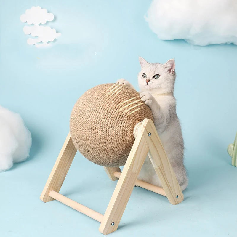 Cat Scratching & Spinning Ball Toy