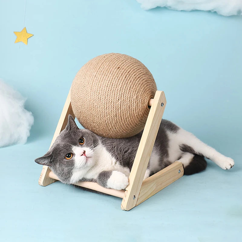 Cat Scratching & Spinning Ball Toy