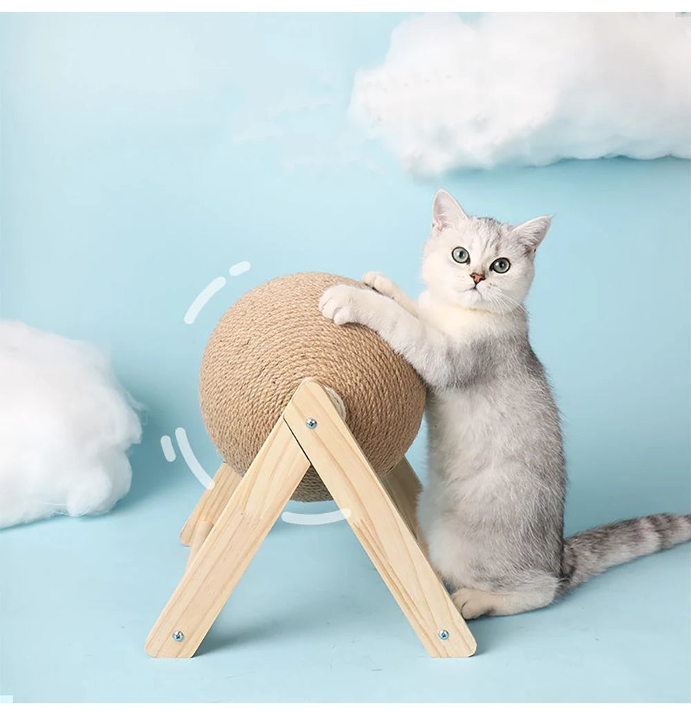 Cat Scratching & Spinning Ball Toy