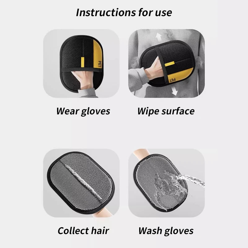 Static Pet Hair Removal Gloves