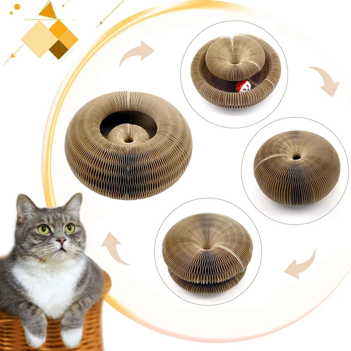Scratching Board Cat Toy With Ball