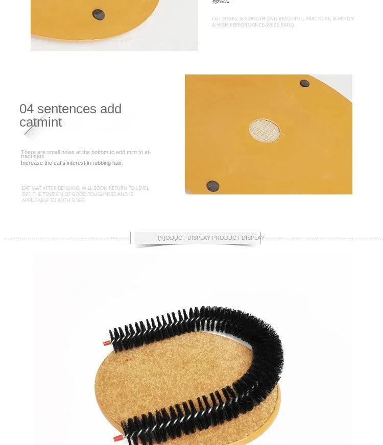 Interactive Cat Grooming Arch – Self Brush & Scratch Pad Toy