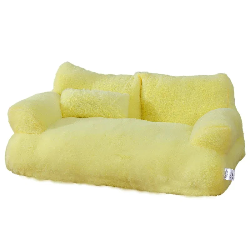 Luxury Winter Plush Cat Bed Sofa – Soft Warm Pet Nest