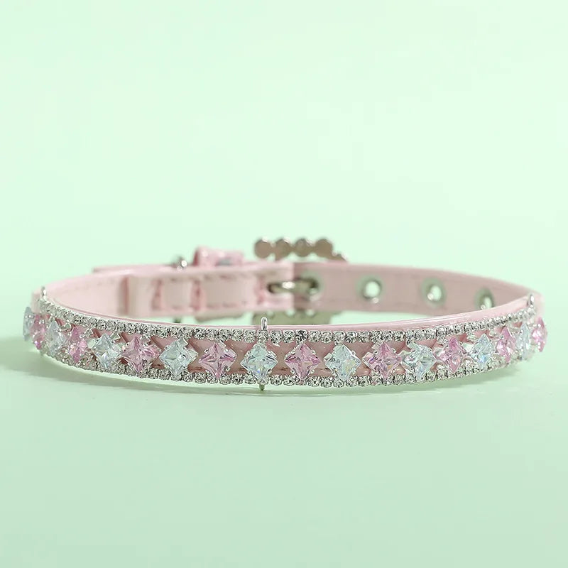 Luxury Jeweled Pet Collar – Pearl Necklace with Rhinestones for Cats & Small Dogs