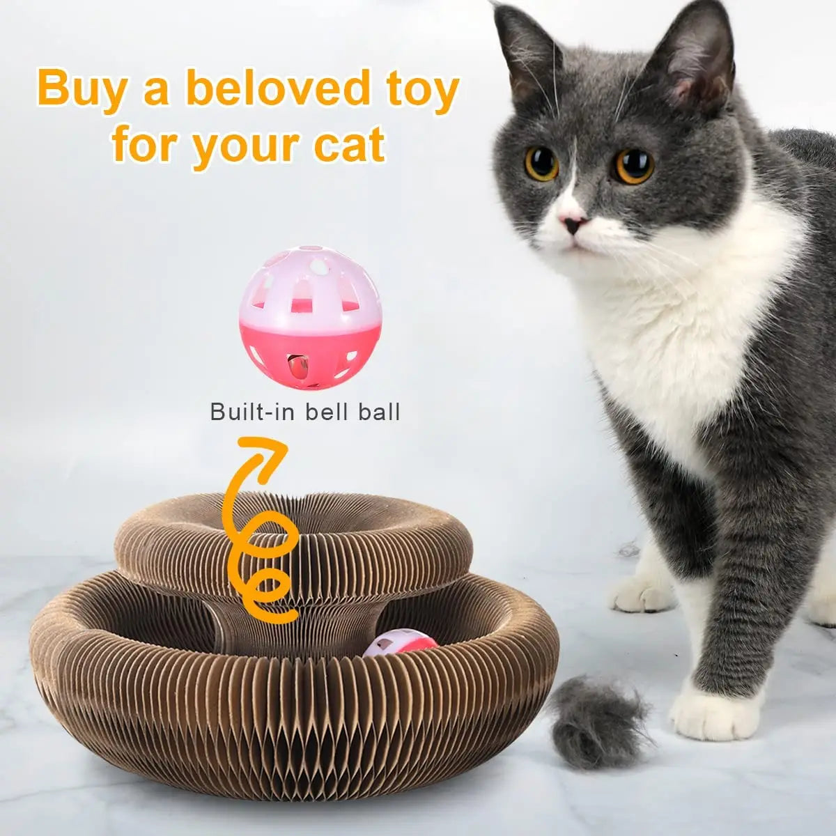 Scratching Board Cat Toy With Ball