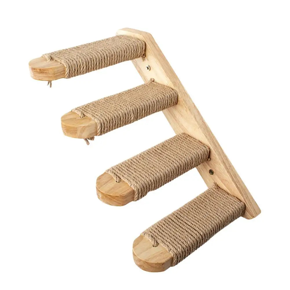 Cat Wall Furniture | Cat Tree with Shelves, Hammock, Rope Ladder & Scratching Post