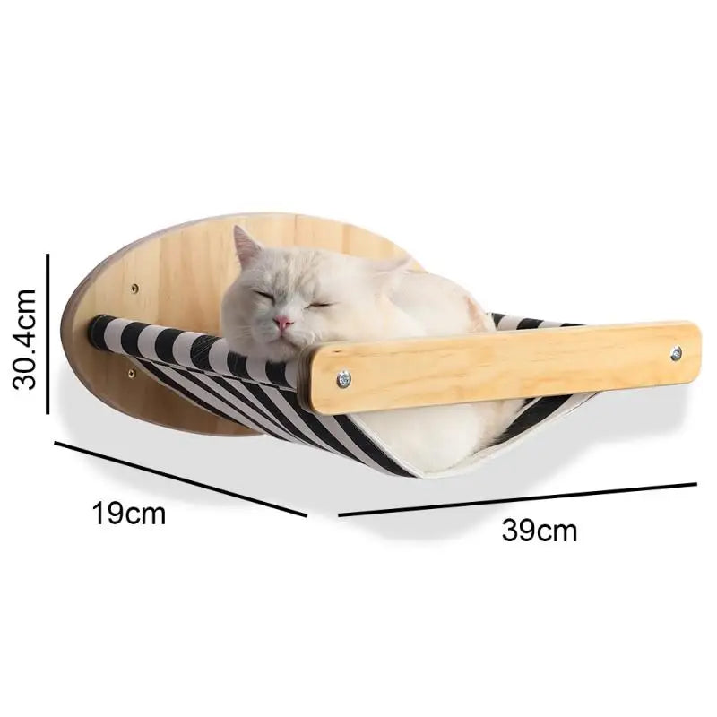 Cat Wall Furniture | Cat Tree with Shelves, Hammock, Rope Ladder & Scratching Post