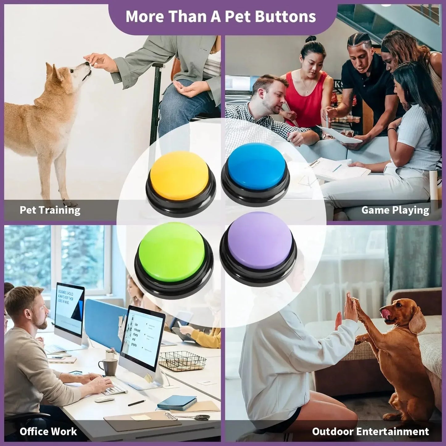 Pet Training Voice Recording Buttons