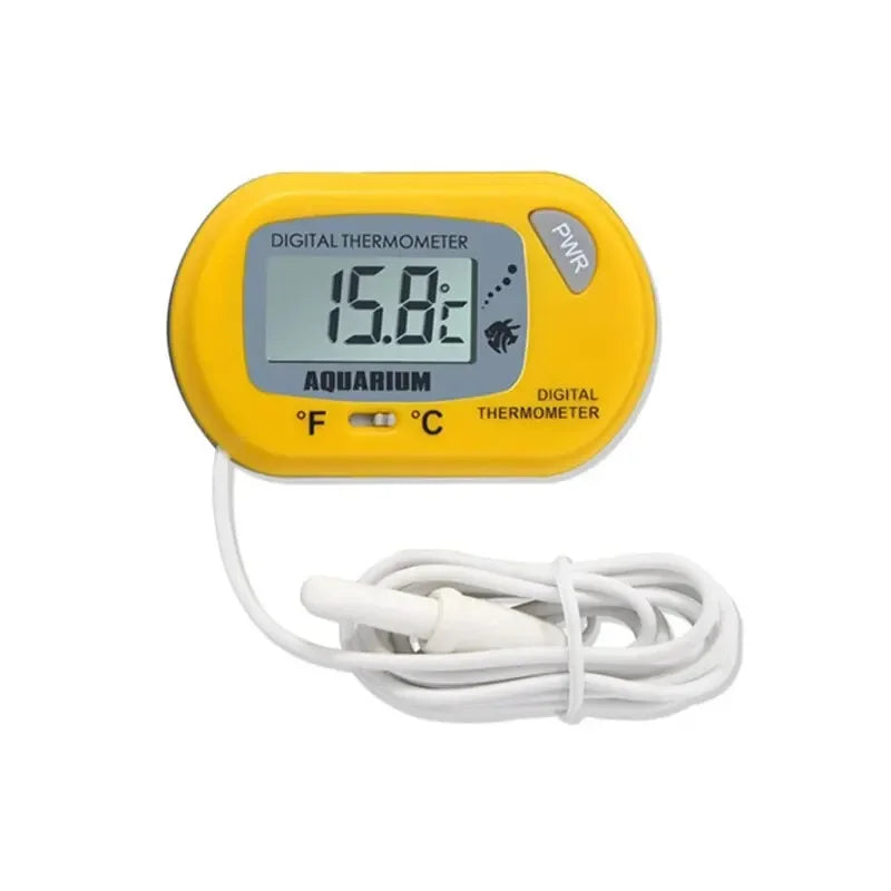 Digital Aquarium Thermometer with Probe – LCD Fish Tank Water Temperature Monitor