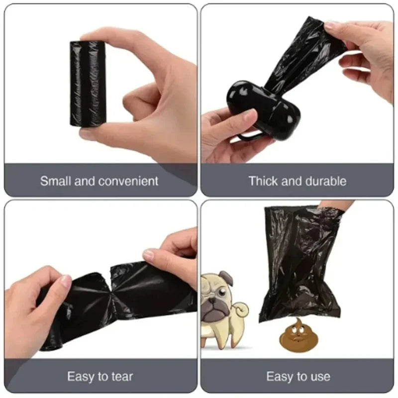 Biodegradable Dog Poop Bags with Bone-Shaped Dispenser