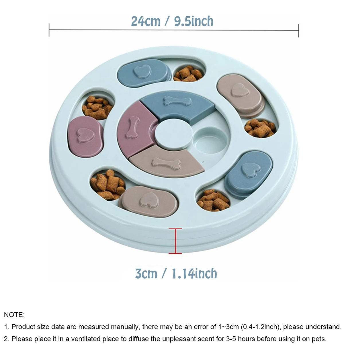 Interactive Slow Feeder, Educational Puzzle Bowl for Dogs