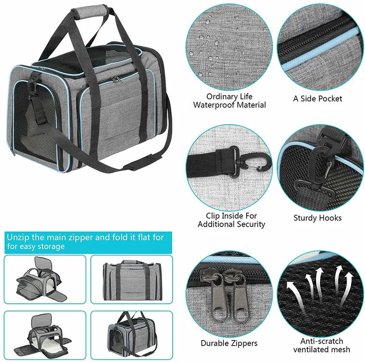 Pet Carrier Bag with Side Opening