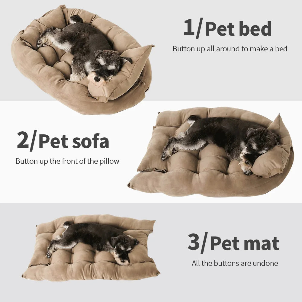 3-in-1 Pet Cushion for Small & Medium Dogs and Cats