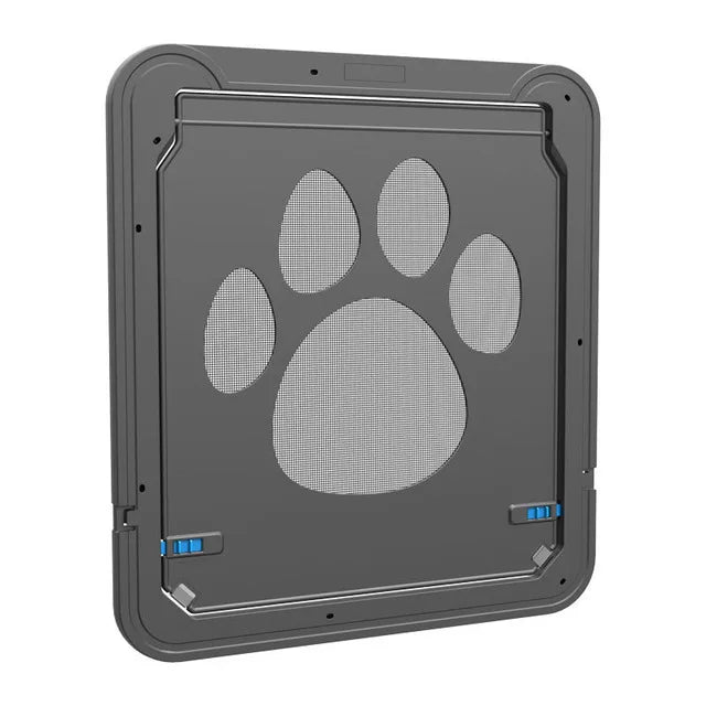 4-Way Lockable Plastic Pet Door for Dogs & Cats – Screen Window & Safety Flap Gate