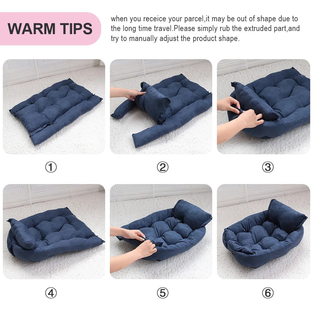 3-in-1 Pet Cushion for Small & Medium Dogs and Cats