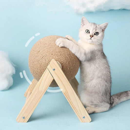 Cat Scratching & Spinning Ball Toy