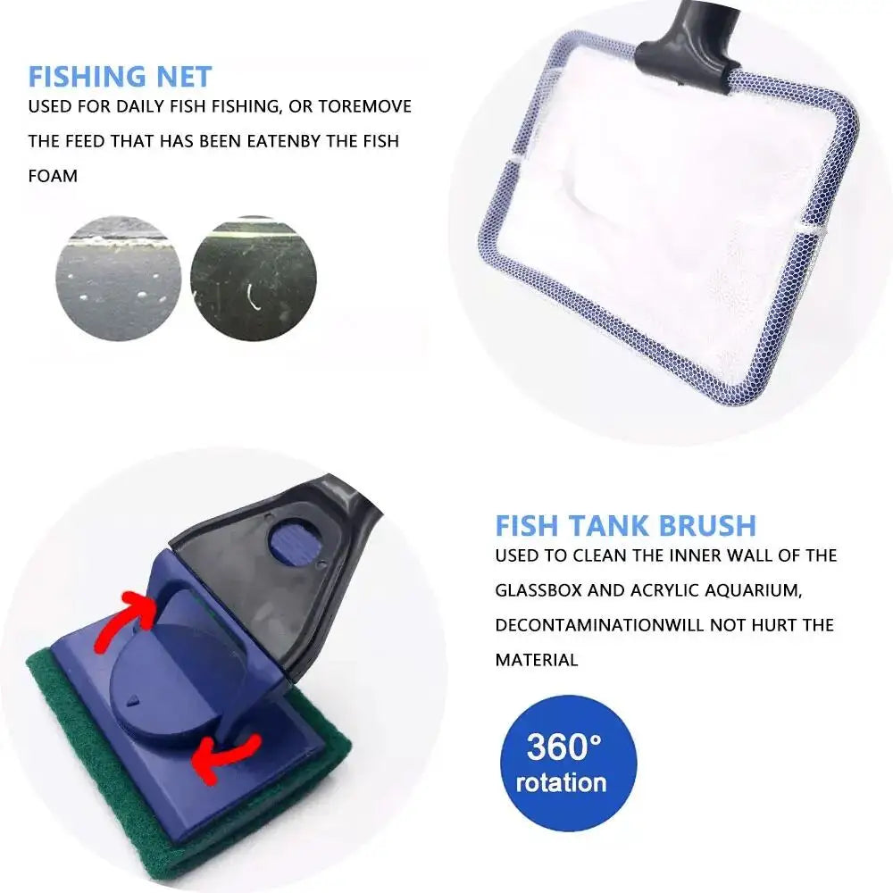 5-in-1 Fish Tank Cleaning Kit for Aquarium Maintenance