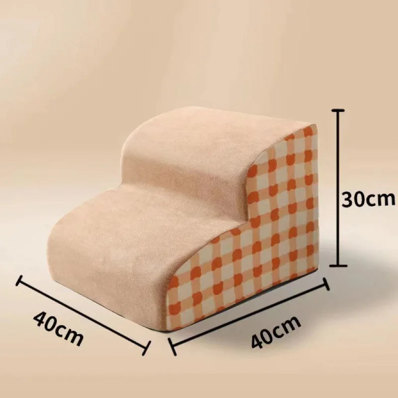 Pet Safety Ramp & Stairs – Washable 1–3 Step Dog & Cat Stair for Sofa and Bed