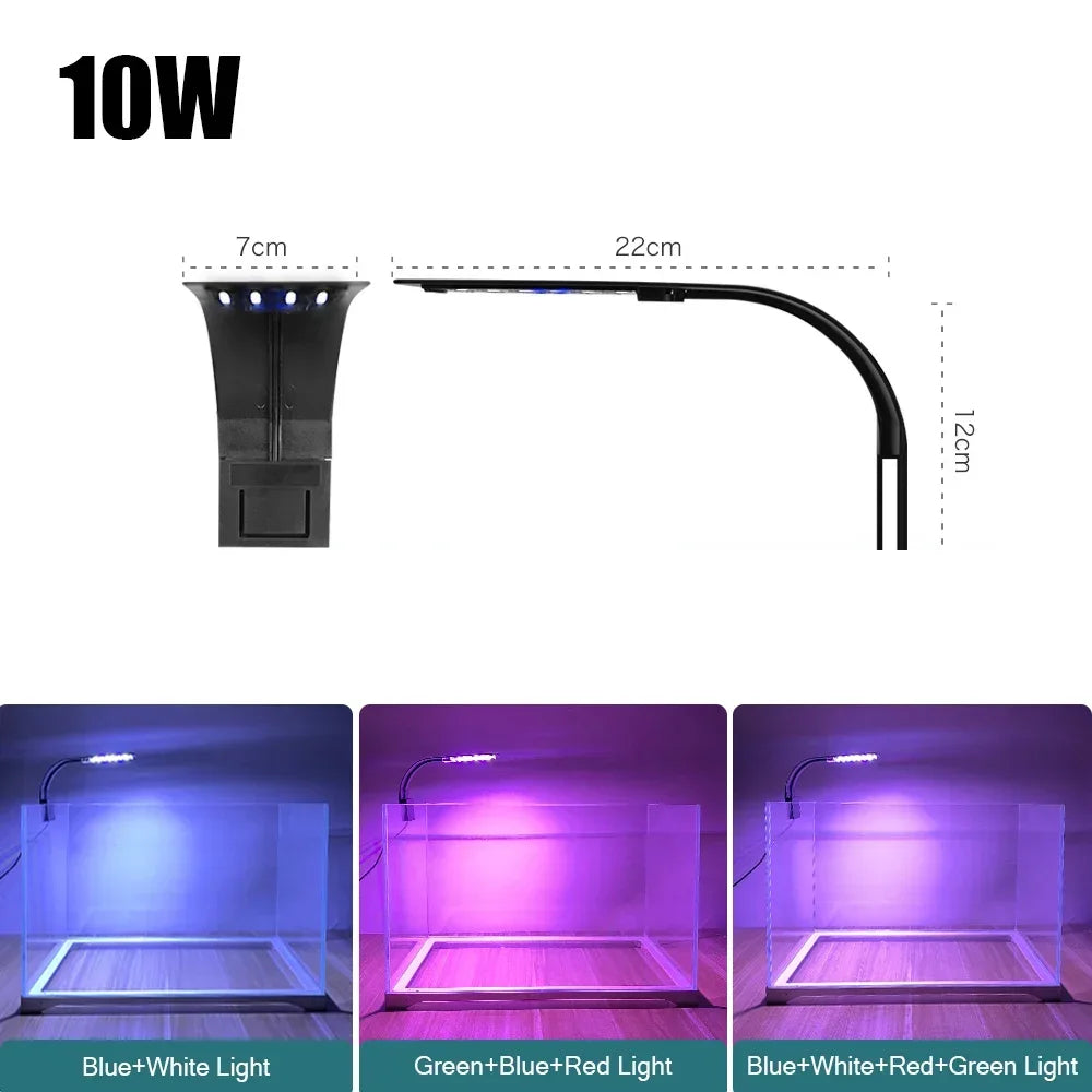 Super Slim LED Aquarium Light – Clip-On Waterproof Plant Grow Lamp