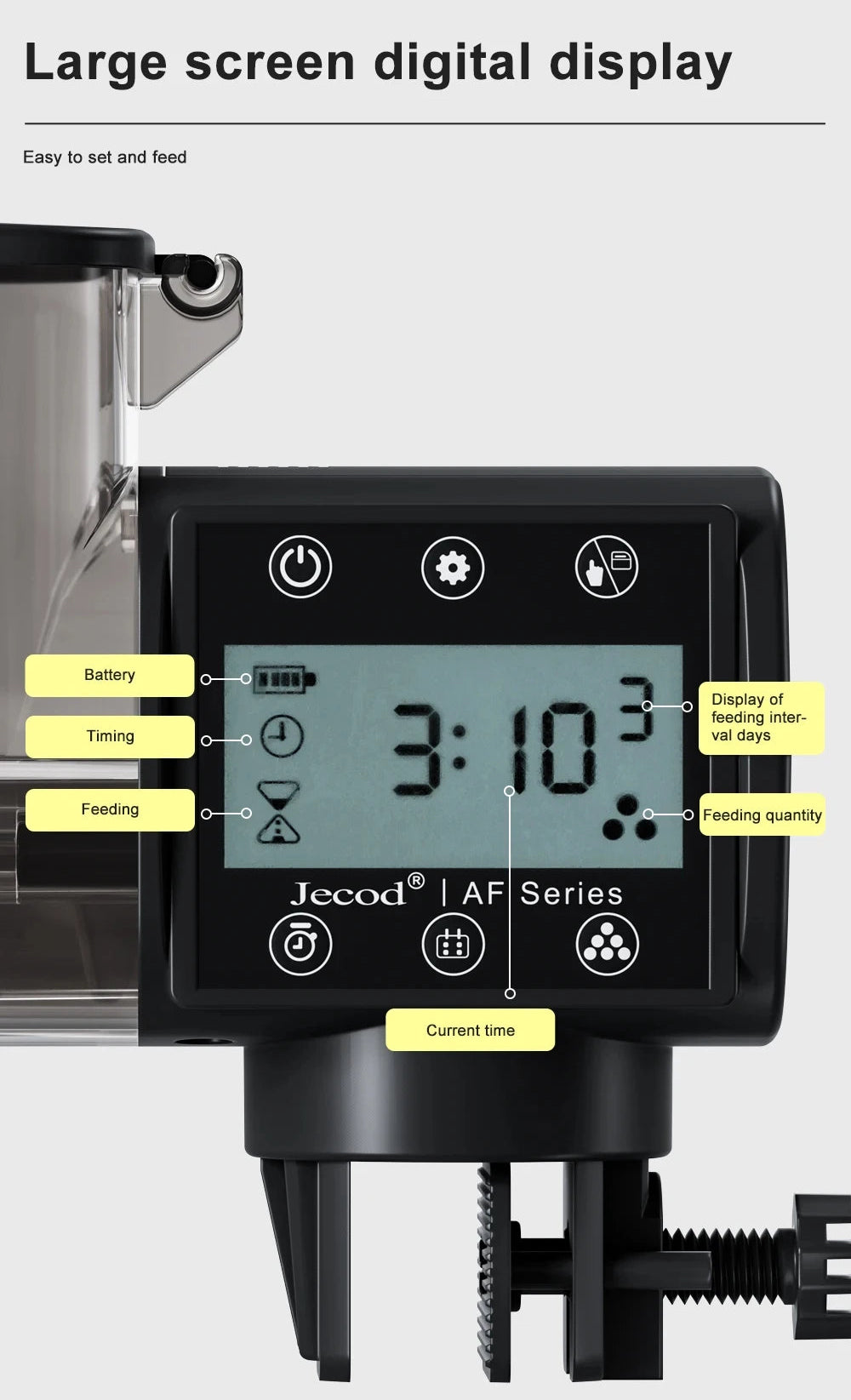 Intelligent Automatic Aquarium Fish Feeder – Digital Timer, WiFi & Remote Control