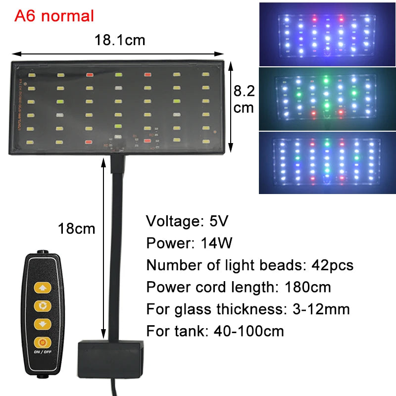 Super Bright USB LED Aquarium Light – Full Spectrum for Fish Tanks & Aquatic Plant Lamp