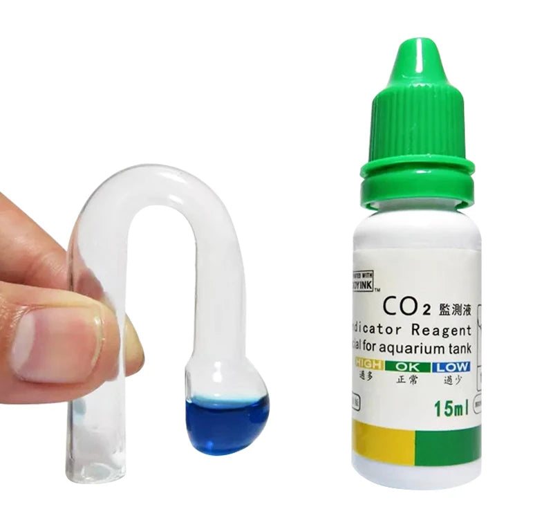 Aquarium CO2 Indicator Liquid – Glass Drop Checker for Plants, Grass, and Fish Tank