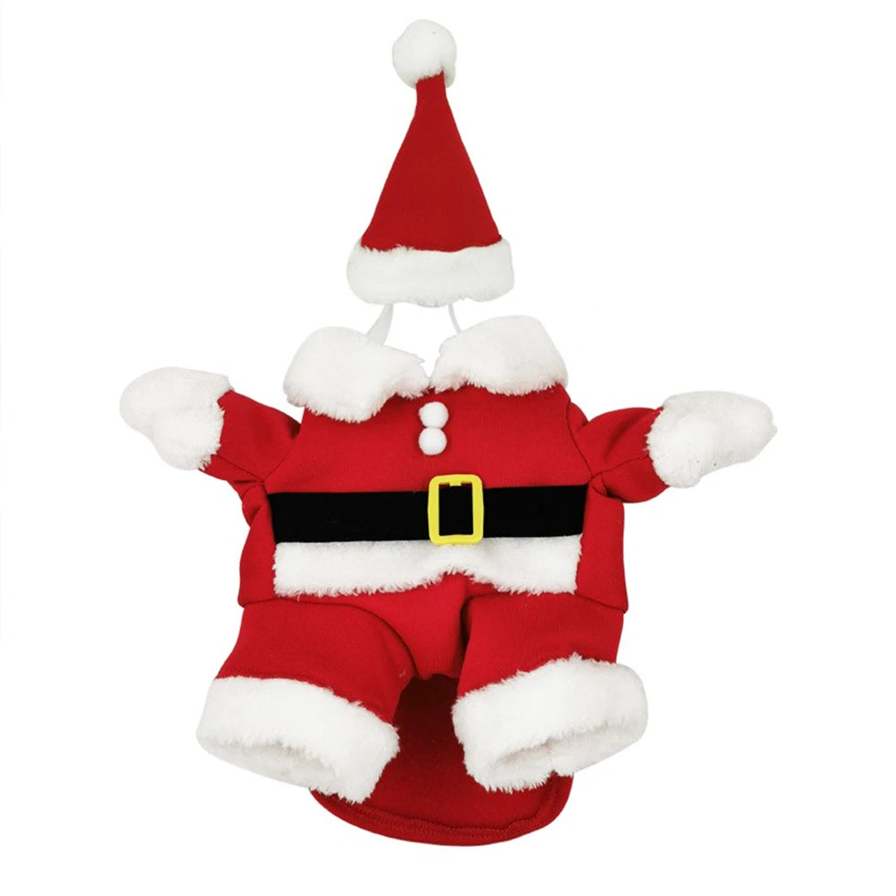 Christmas Pet Costume – Cute Cat & Dog Santa Outfit