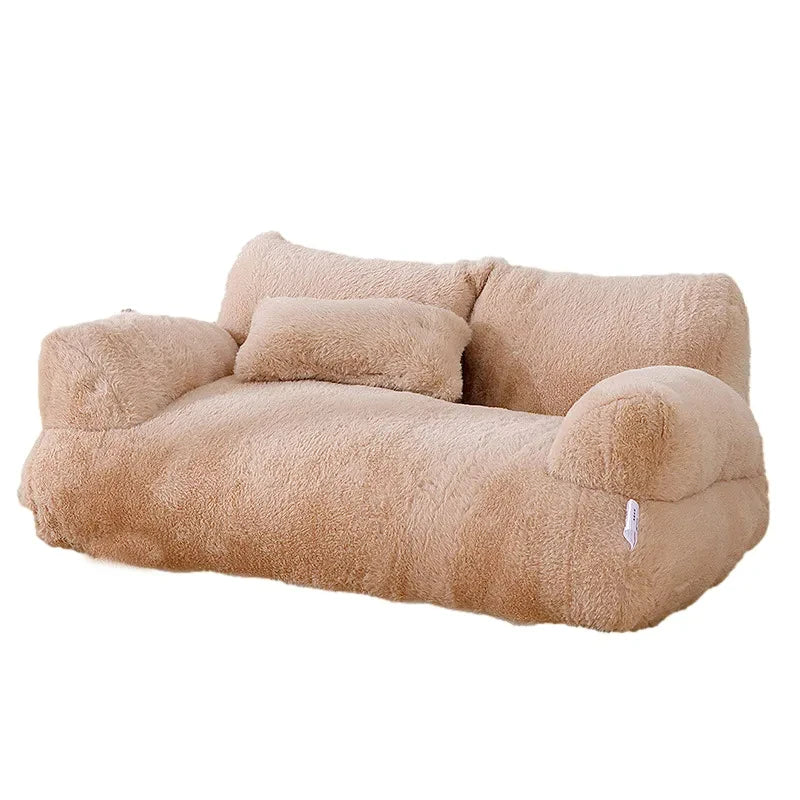 Luxury Winter Plush Cat Bed Sofa – Soft Warm Pet Nest