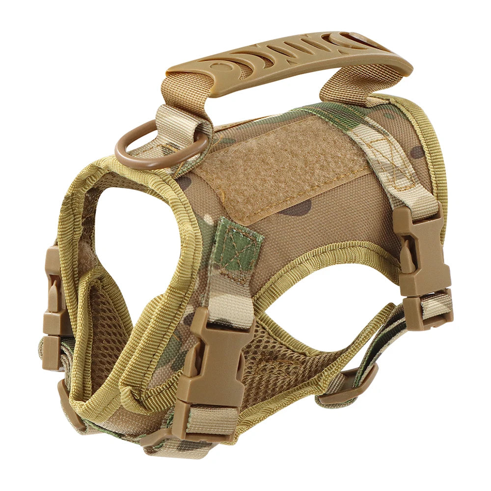 Tactical Escape-Proof Cat & Dog Harness – Adjustable Soft Mesh Vest with Control Handle