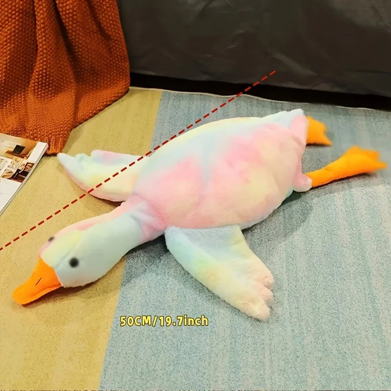 Soft Colorful Duck Plush Toy – Anxiety-Relieving Pet Companion for Cats & Dogs