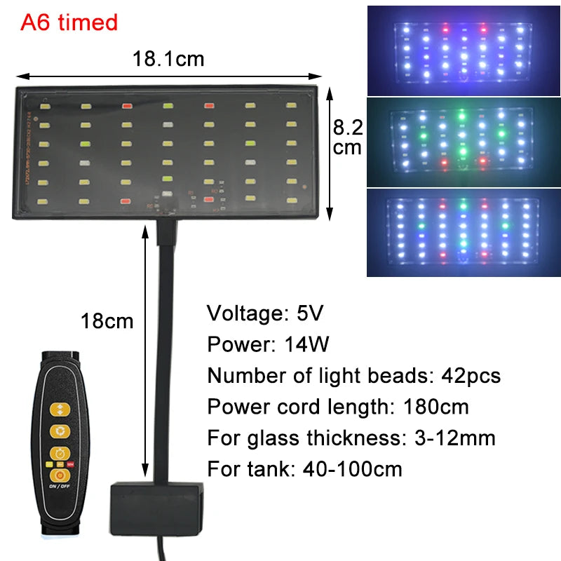 Super Bright USB LED Aquarium Light – Full Spectrum for Fish Tanks & Aquatic Plant Lamp