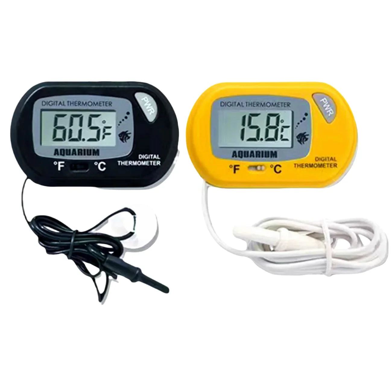 Digital Aquarium Thermometer with Probe – LCD Fish Tank Water Temperature Monitor