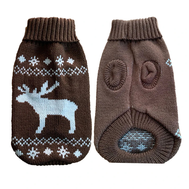 Warm Knitted Dog Sweater – Cozy Winter Clothes for Small & Medium Dogs