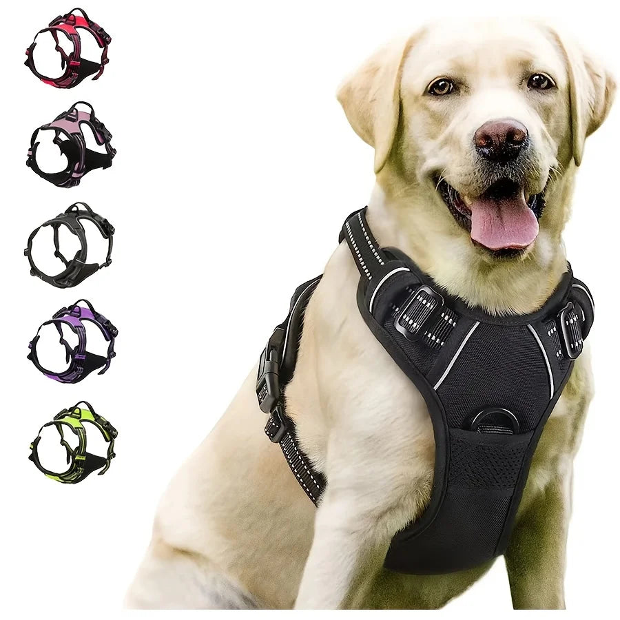 Dog Harness with Front Clip – Heavy Duty, Reflective