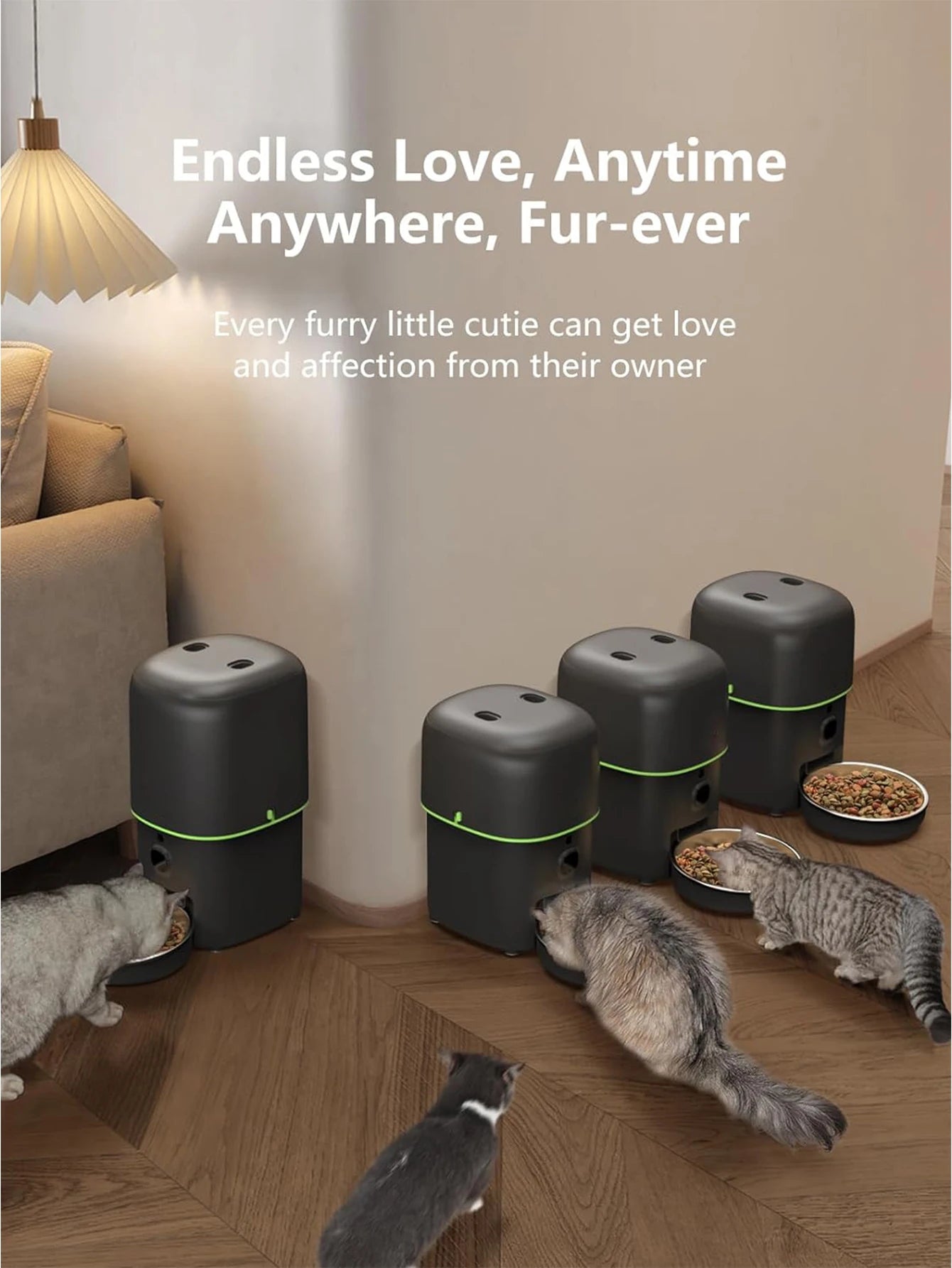 Smart App Controlled Automatic  Cat & Dog / Pet Feeder with 1080P Camera, Wi-Fi & Night Vision