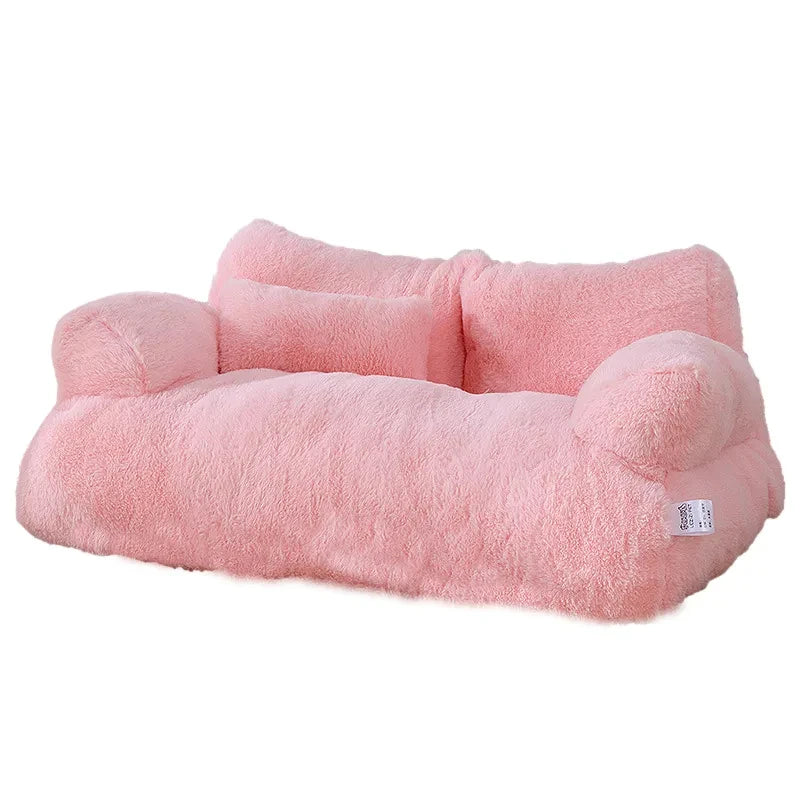 Luxury Winter Plush Cat Bed Sofa – Soft Warm Pet Nest