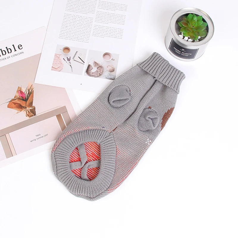 Warm Knitted Dog Sweater – Cozy Winter Clothes for Small & Medium Dogs