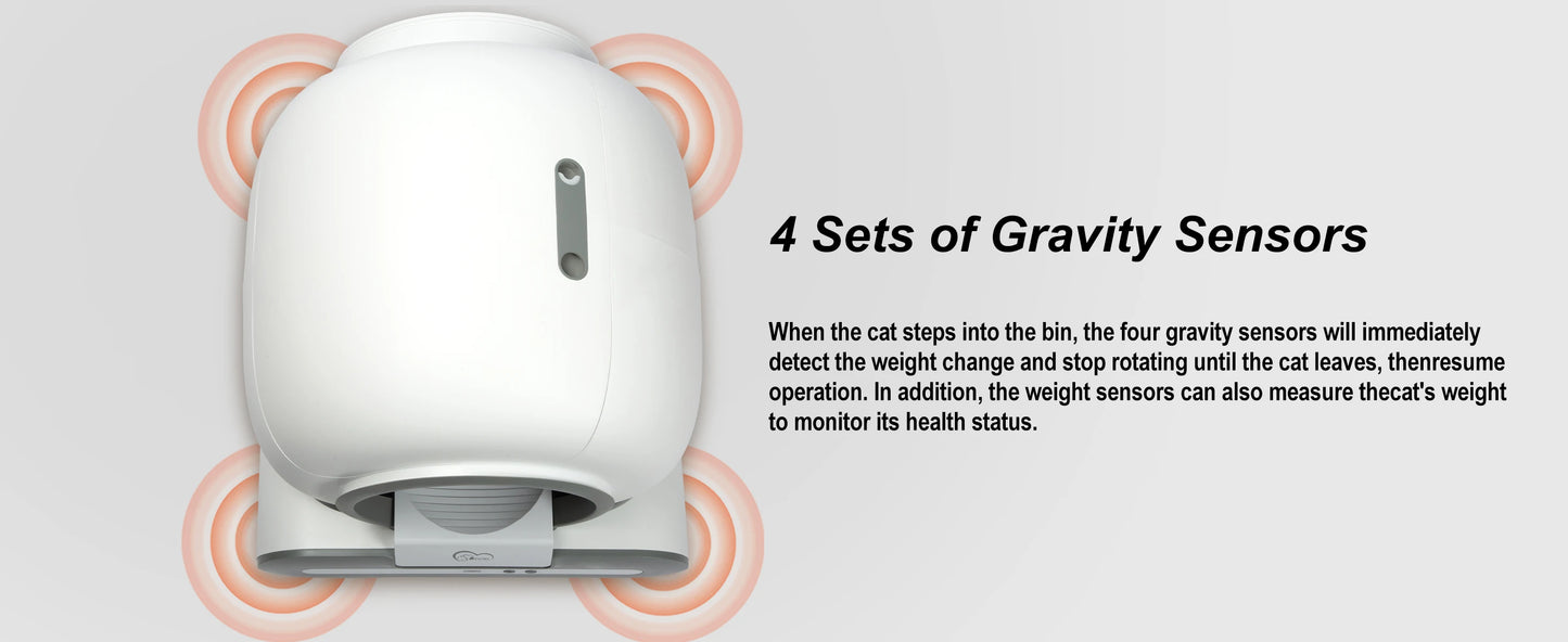 65L Self-Cleaning Smart Cat Litter Box with App Control