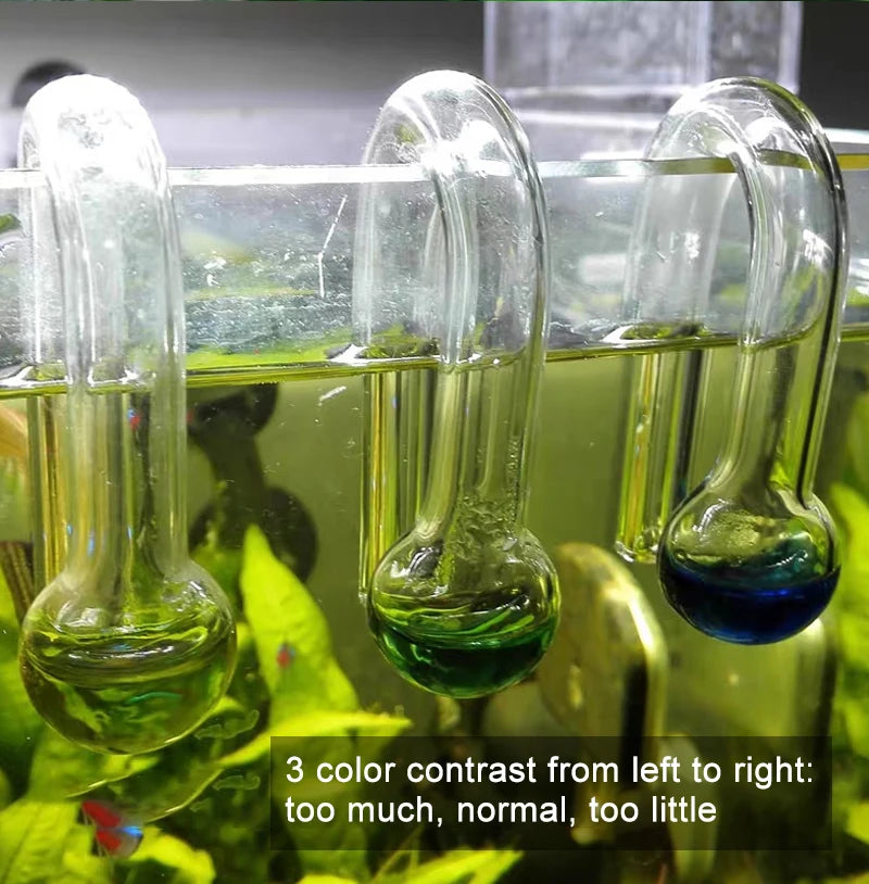 Aquarium CO2 Indicator Liquid – Glass Drop Checker for Plants, Grass, and Fish Tank