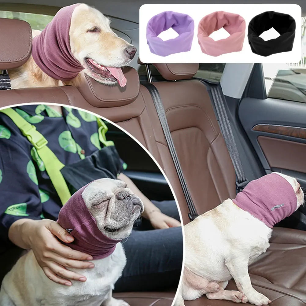 Calming Dog Ears Cover – Noise-Reducing Headscarf for Medium & Large Dogs