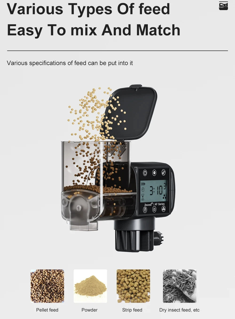 Intelligent Automatic Aquarium Fish Feeder – Digital Timer, WiFi & Remote Control