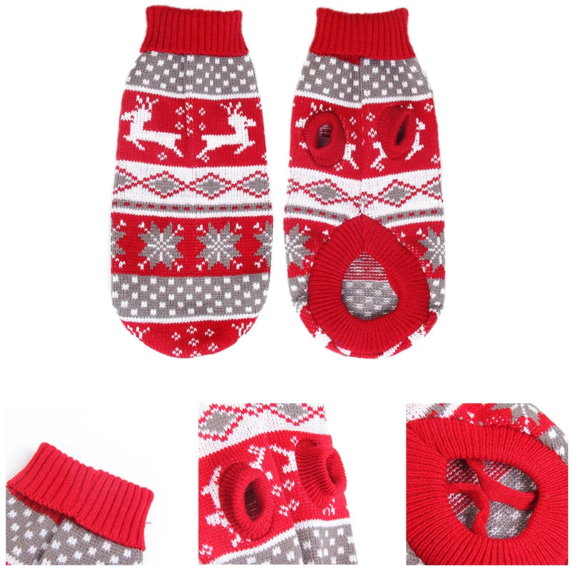 Warm Knitted Dog Sweater – Cozy Winter Clothes for Small & Medium Dogs