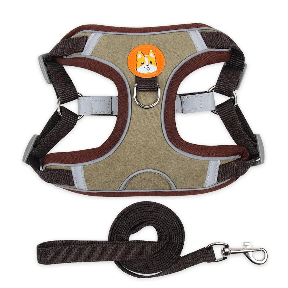 Adjustable Reflective Harness & Leash Set for Small and Medium Dogs / Cats