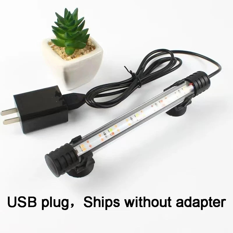USB Aquarium LED Light – Waterproof Submersible Fish Tank & Plant Grow Lamp