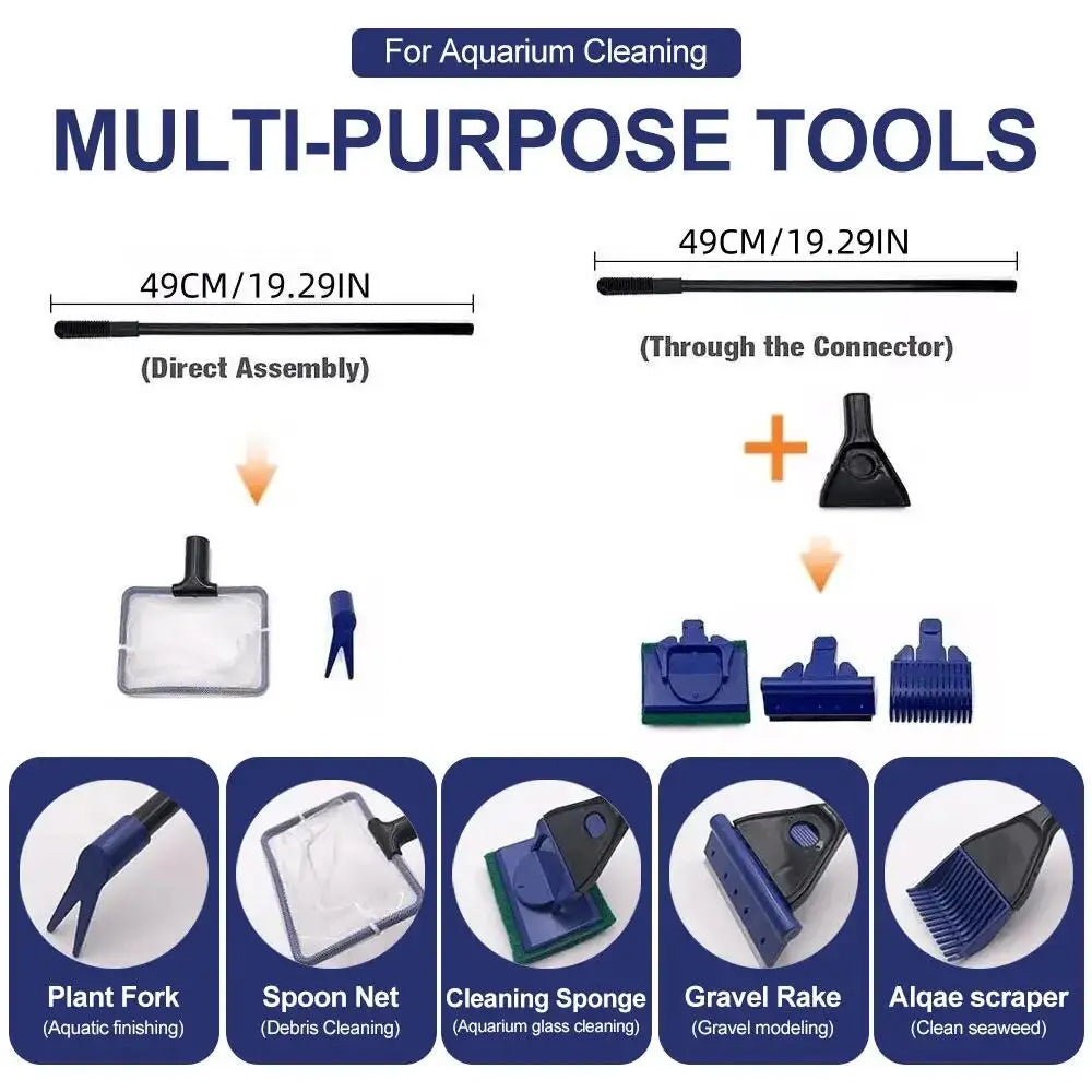 5-in-1 Fish Tank Cleaning Kit for Aquarium Maintenance