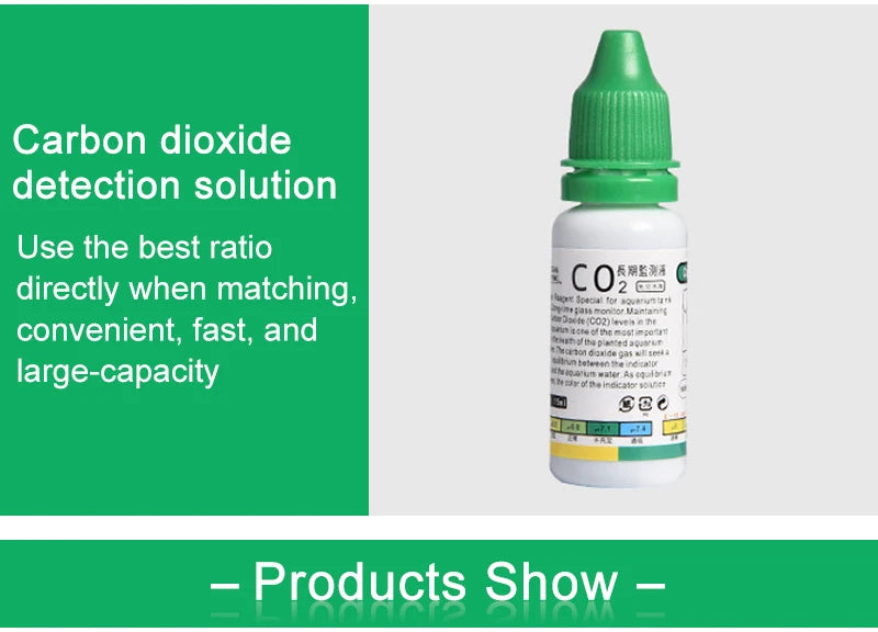 Aquarium CO2 Indicator Liquid – Glass Drop Checker for Plants, Grass, and Fish Tank